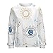 SZDIZOWE Evil Eye Seamless Print Pullover Long Sleeve Crew Neck Sweatshirt Casual Cute Pullover Top XL