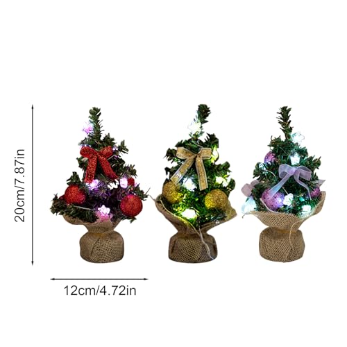 Árbol de Navidad con iluminación pequeña planta artificial luminosa decoración interior hogar 6