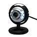 Produktbild 12,0 MP 6 LED USB Webcam Kamera mit Mikrofon und Nachtsicht für Desktop-PC