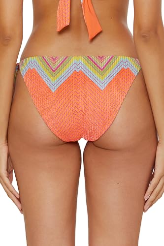 BECCA Women's Summer Sunrise Tie Side Bikini Bottom, Cheeky Coverage, Swimwear Separates3
