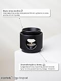 rooted.® | Lampa zapachowa Ambiente na świeczkę tealight | Designowa lampa aromatyczna z ceramiki | Podgrzewacz do olejków eterycznych, olejków zapachowych i wosków zapachowych | Matowa czerń