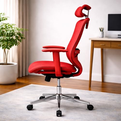 Image of Lakdi The Furniture Ergonomic High Back Office Chair with Adjustable Height, Mesh Back, Lumbar Support, Adjustable Armrest & Tilt Lock, Airflow Back - Free Assembly,5 Year Warranty - SSL-886