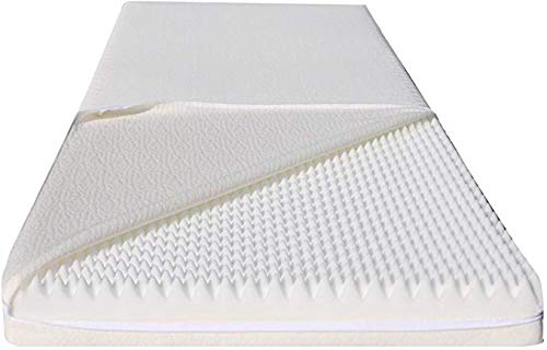 Dinaflex Matelas MDF, en Dessous du Prix ÉPAISSEUR Totale 11 CM WATERFOAM,Housse Aloe Vera,(80x160)