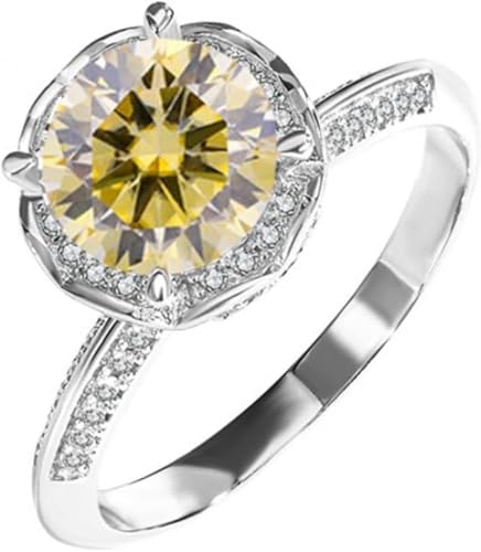 Bague de fiançailles moissanite 2 carats idée cadeau anniversaire de mariage
