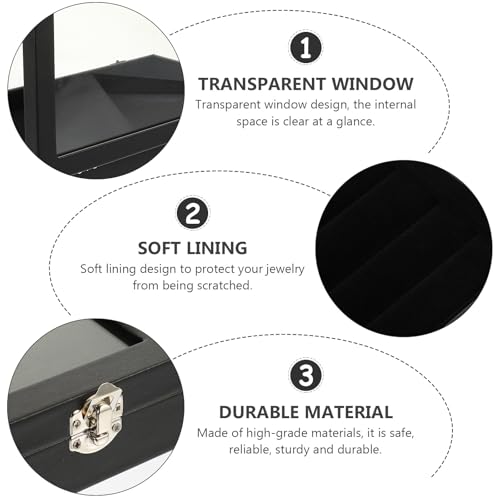 Boîte à bijoux noire anti-nœud avec structure solide pour protéger vos bijoux