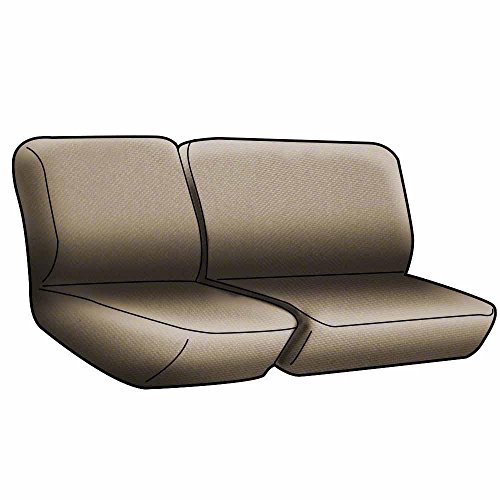 Coverking Custom Fit Rear 60/40 Bench Seat Cover For Select Ford Explorer Models - Premium Leatherette 2-Tone (Light Gray With Black Sides) #TOP1