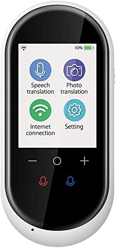 Language Translator Device - Voice Translator Device Two Way - 106 Languages Interpreter In Real Time - Voice & Photo Translation Learning Travelling Abroad Shopping Business Chat Shopping, White #TOP6