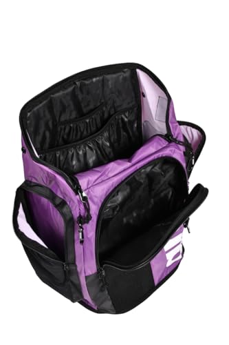Image of ARENA Spiky III Backpack 45 Swimming Athlete Sports Gym Rucksack Large Training Gear Equipment Swim Bag for Men and Women, 45 Liters, Purple