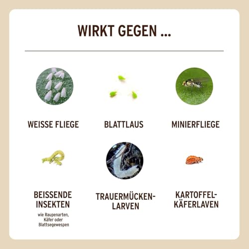 Substral Naturen Bio Schädlingsfrei Neem, 75ml Konzentrat - gegen saugende und beißende Schädlinge an Gemüse- und Zierpflanzen