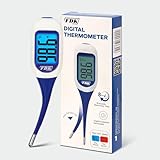 FDK Large LCD Screen Digital Thermometer for Fever, 8 Seconds Fast & Accurate Readings, Large LCD Dual Color Backlight Flexible Tip Ideal for Adults Kids and Babies FSA