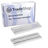 Trade-Shop 2.633-100.0 - Juego de 2 paños de microfibra, compatibles con limpiadores de ventanas con batería Kärcher