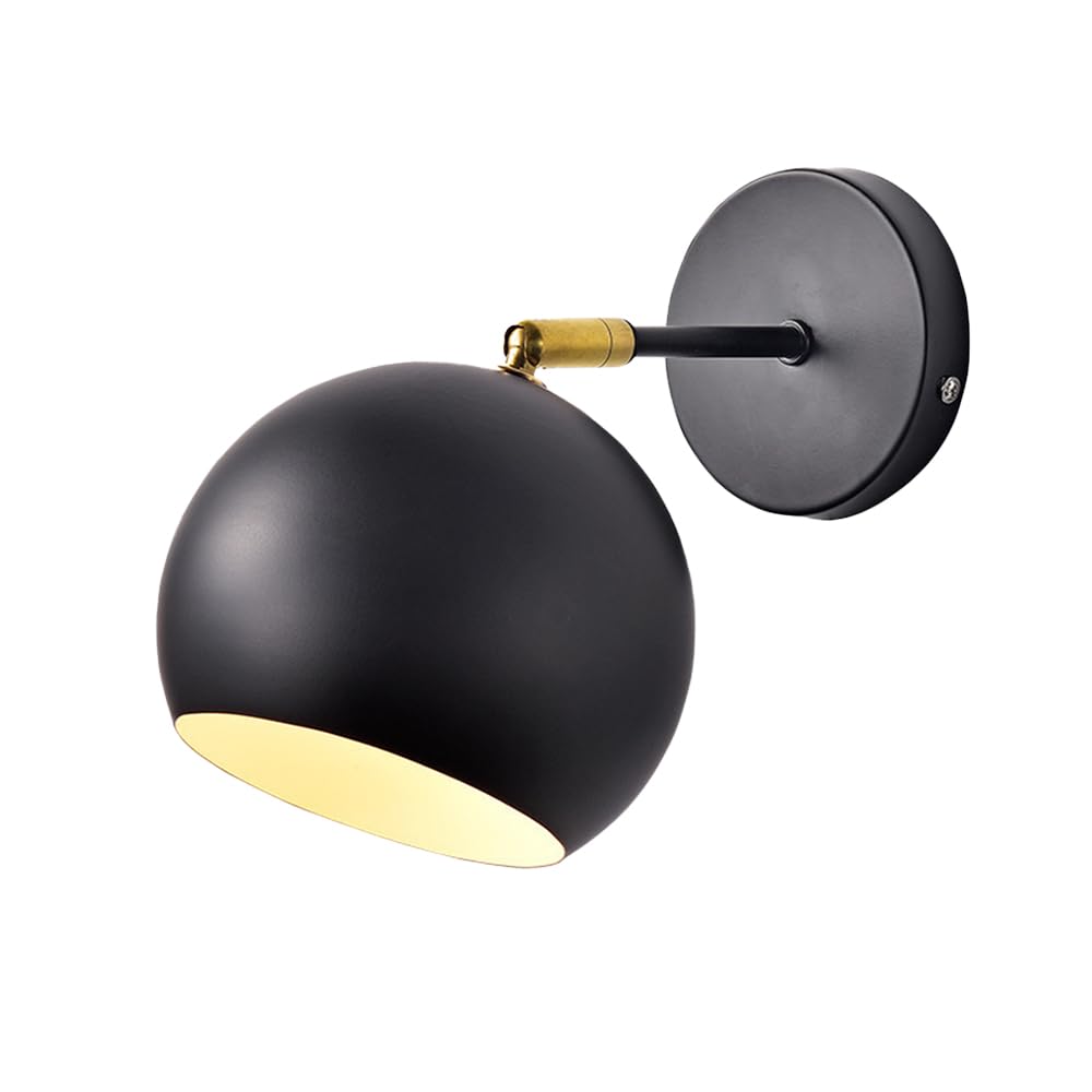NHPJFDC Adjustable Globe Wall Sconce Lamp - E27 Hardwired Bedside Reading Light, Modern Lighting for Living Room & Bedroom, Stylish Wall Fixtures for Home Decor
