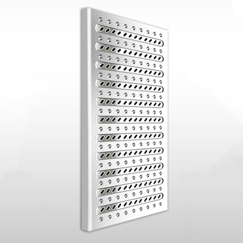 Grille de caniveau évacuation eau extérieur intérieur inox 58 x 30 cm