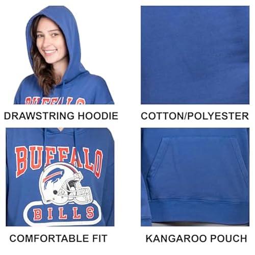 Ultra Game NFL Womens Super Soft Supreme Pullover Hoodie Sweatshirt, Las Vegas Raiders, Team Color, Small - Image 4