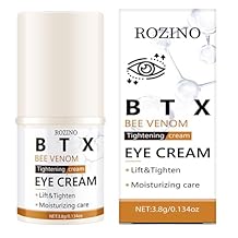 BTX Bee Venom Eye Cream for Face, Vitamin C Eye Treatment to Lift, Firm & Brighten, Hydrating Under Eye Cream for Dark Circles & Wrinkles, with Aloe Vera & Coconut Oil WHITE, 3.8g