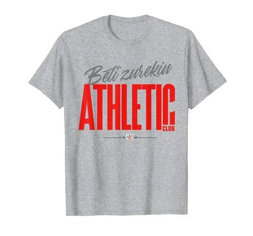 Athletic Club | Beti zurekin | Official Product | Bilbao T-Shirt, Men, Heather Grey, X-Large