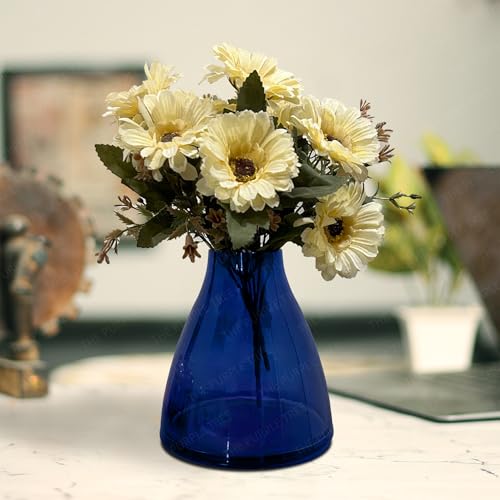Best Decorative Vases: Glass vs Ceramic 55 The Purple Tree Modern Glass Vase for Home Decor (Pack of 1, Midn...