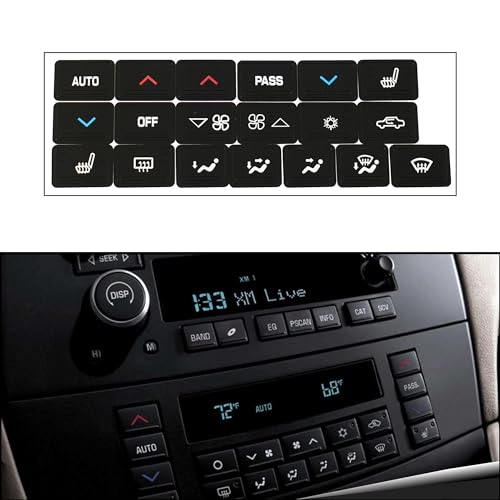 Image of Car Button Repair Decal Sticker for Buick Lacrosse 2005 2006 2007 2008 2009 Button Repair Decal Sticker Premium Vinyl