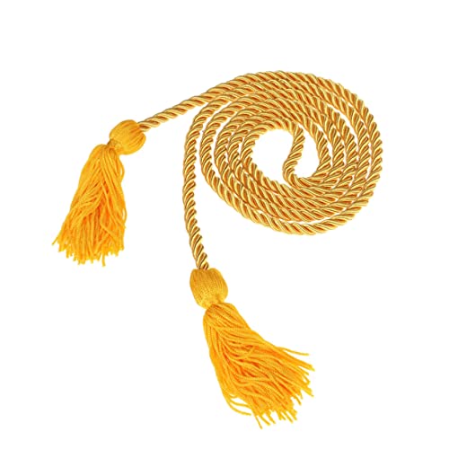 Housoutil Solid Braided Honor Graduation Cords Graduation Ropes Cords Pack 63in Long 1/4in Thick Rayon Tassels (Set of 2)
