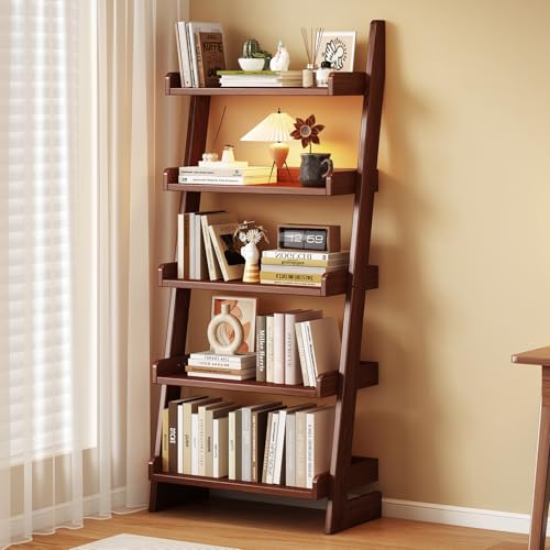 Solid Pine 5-Tier Ladder Shelf