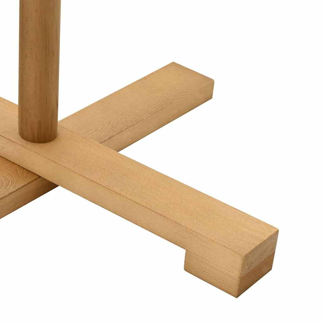 Árbol de Navidad rústico de bambú macizo con soporte de pino de 210 cm, color marrón, diseño natural para interiores y exteriores protegidos, fácil de montar