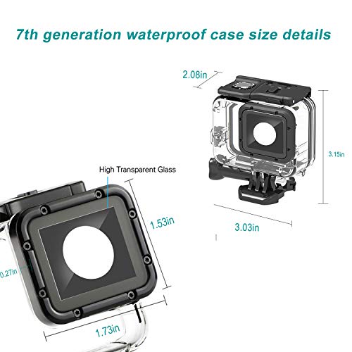 Image of Waterproof Housing Case, hongdak Waterproof Case for GoPro Hero 7 /6 /5 Black(2018) Housing Case Diving Protective Housing Shell 169FT /60M for GoPro Action Camera Underwater Dive Case Shell with Bracket | Diving Protective Housing Shell with Touchable Cover for GoPro Action Camera Underwater Dive Case Shell