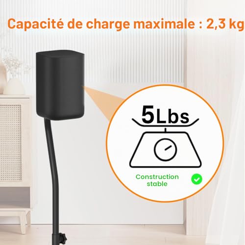 Paire de Supports Surround universels Extensibles en Hauteur de 33" à 42" - Supports d'enceintes arrière pour la Plupart des Petits Supports d'enceintes Surround Satellites LG, Vizio, Sony, Samsung. – vue 8