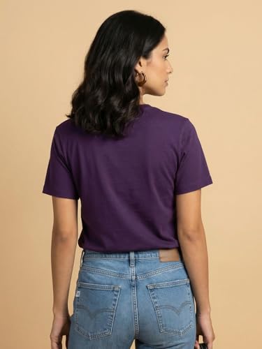 Image of Nobero Women's Graphic Printed T-Shirt | Regular Fit 180 GSM Cotton Tee for Women | Comfortable Round Neck Casual Wear