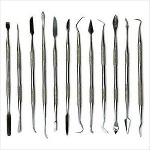 ARC-POWER for 12 PC Steel Wax Carver Carving Dental Pick Spactula Picking Probe Tool Kit Set