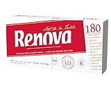 180 unidades Renova Servilletas de Papel Art de la Table  180 servilletas Blancas  Tamaño Estándar  2 Capas