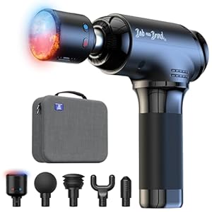BOB AND BRAD T2 Pro Massage Gun with Heat and Cold, Deep Tissue Percussion Massager Gun, Muscle Massager, Electric Back Massagers for Professional Athletes Home Gym, FSA and HSA Eligible
