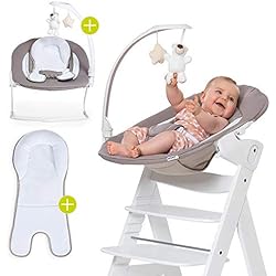 Hauck Bouncer 2 en 1 Deluxe para Tronas Alpha y Beta Plus - Hamaca para recién nacidos - Sand