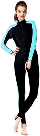 YEESAM Girls & Ladies Swimsuit Modest Long Sleeve One Piece Swimwear - UPF 50+ Sun Protection - Turquoise S, M, L, XL, 2XL, 3XL, 4XL