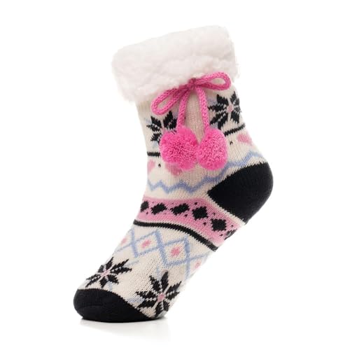 Premium Christmas Sock Girls Fluffy - Socks AZ638 Grey A 3-6