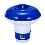 Dispensador de Cloro Flotante, Piscina SPA Dispensador de Productos químicos Tableta Flotante Dispositivo automático de dosificación de Caja de medicamentos de Cloro, 5 Inch