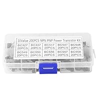 200 Stücke BC Transistors To-92 Silizium Npn Pnp Leistungstransistor Sortiment Kit Set 10 Werte (bc327 Bc337 Bc517 Bc547 Bc548 Bc549 Bc550 Bc556 Bc557 Bc558) Mit Kunststoff Aufbewahrungsbox