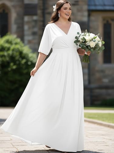 Image of KOH KOH Womens Long Pleated Flowy Modest Evening Wedding Guest Maxi Dress
