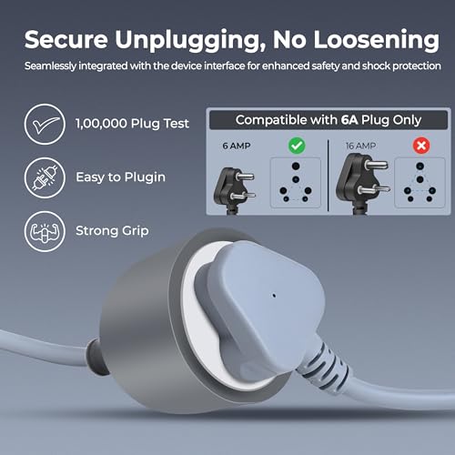 Image of FOXIN 5m Long 10AWG Heavy Duty Male to Female Power Extension Cord for Indoor & Outdoor, 2500W High Power Output, 3-Pin Plug, Power Cord Wire Extender Power Cable for appliances, Electronics & Home