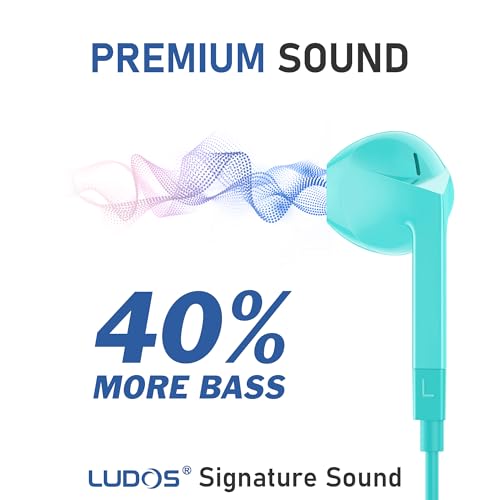 Image of LUDOS FEROX USB C Headphones for iPhone 17 16 15 Pro Max Plus Air iPad Pro, 5 Years Warranty, USB-C Earbuds for Samsung Galaxy S24 S23 Ultra S22 S21 FE S20 Z Flip 3 Fold 4 A53, USB Type C Earphones