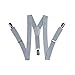 Kids Baby Elastic Adjustable Suspenders - Solid or Stripe Color Available in 3 sizes AWAYTR logo Light gray 22 inches