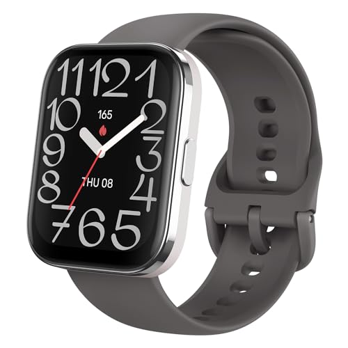 Amazfit Bip 5 Unity 46mm Smart Watch Fitness-Aktivitäts-Tracker mit 11-Tage-Akku, 120+ Sportmodi, Bluetooth-Telefonanrufe, Gesundheitsüberwachung, anpassbare Watch Faces, Dunkelgrau