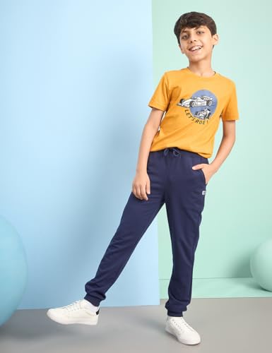 Image of Amazon Brand - Symbol Boys 100% Cotton Graphic Printed Half Sleeves T-Shirt | Age 6-14 Years (Available in Combo Pack of 3 and 5)