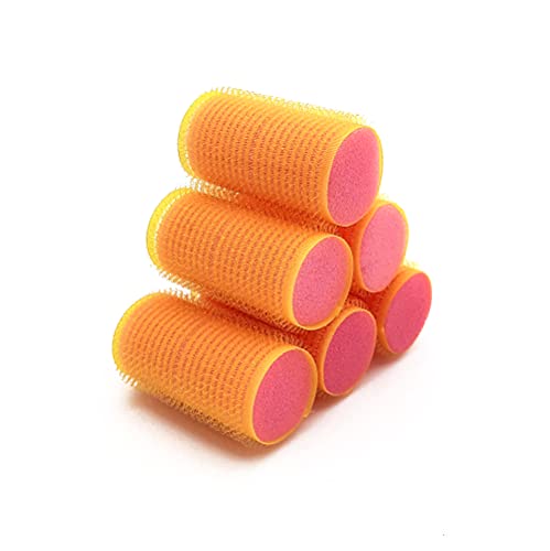 NIKO Lot de 6 bigoudis auto-agrippants 32 mm avec éponge pour dormir, peigne à cheveux pour boucles et ondulations extra doux, outil de coiffure pour salon de coiffure – Couleur blue clair