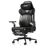 AutoFull M6 Gaming Chair, Ergonomic Office Chair with Dynamic Lumbar Support, 6D Adjustable Armrests and Footrest (Black)