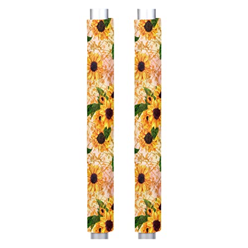 Spring Flower Buttlerfly Refrigerator Handle Covers, Set of 2 Washable Kitchen Appliance Handle Covers for Stove Oven Dishwasher Fridge Handle Cover Kitchen Accessories