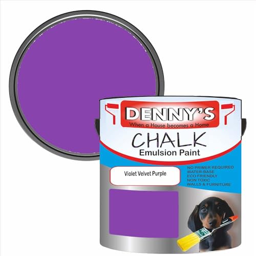 Premium Interior Wall & Furniture Chalk Paint – Violet Velvet Purple – Rich Matt Finish, Durable & Washable, Low Odour, Ideal for Living Rooms, Bedrooms & Hallways (250ML Tin)