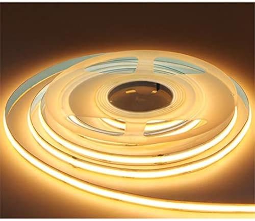 Image of 16.4FT /5M COB Flexible LED Strip Light DC12V /24V 528leds /m Bendable Tape (24V, Warm White)