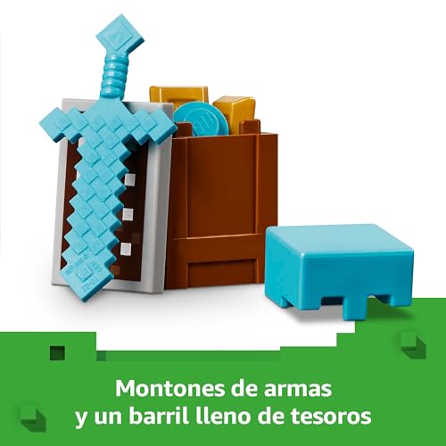 Miniatura 3 de LEGO Minecraft La Patrulla del Desierto de los Maldeanos - Juguete Interactivo con Figuras de Maldeanos y Caballero Cactus - Regalo Gamer para Niños y Niñas de 7+ Años Fans del Videojuego 21267