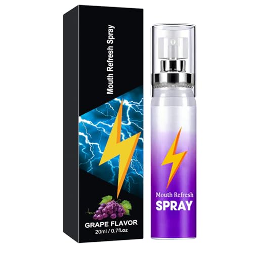 Spray alito cattivo - Spray per l'alito per l'alito cattivo con menta piperita - Spray orale rinfrescante di lunga durata ad azione rapida da 0,27 fl oz per alitosi, salute orale Mingchengheng