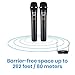Moukey Wireless Microphone, UHF Karaoke Microphone with 2 Mics, Dynamic Handheld Cordless Microphone, Rechargeable, 262ft Range, Microphones for Singing/Voice Amplifier/PA System/Karaoke/DJ/Church.